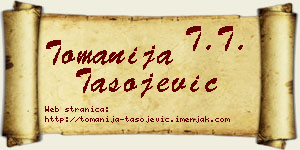 Tomanija Tasojević vizit kartica